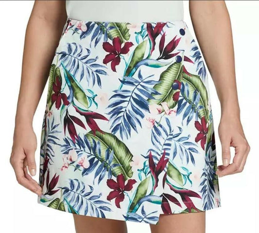 Lady Hagen Palm Print 16in US 2 Regular Golf Skort, Overlap Style