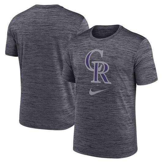 Nike Colorado Rockies Logo Velocity Performance T-Shirt Men's Black Medium