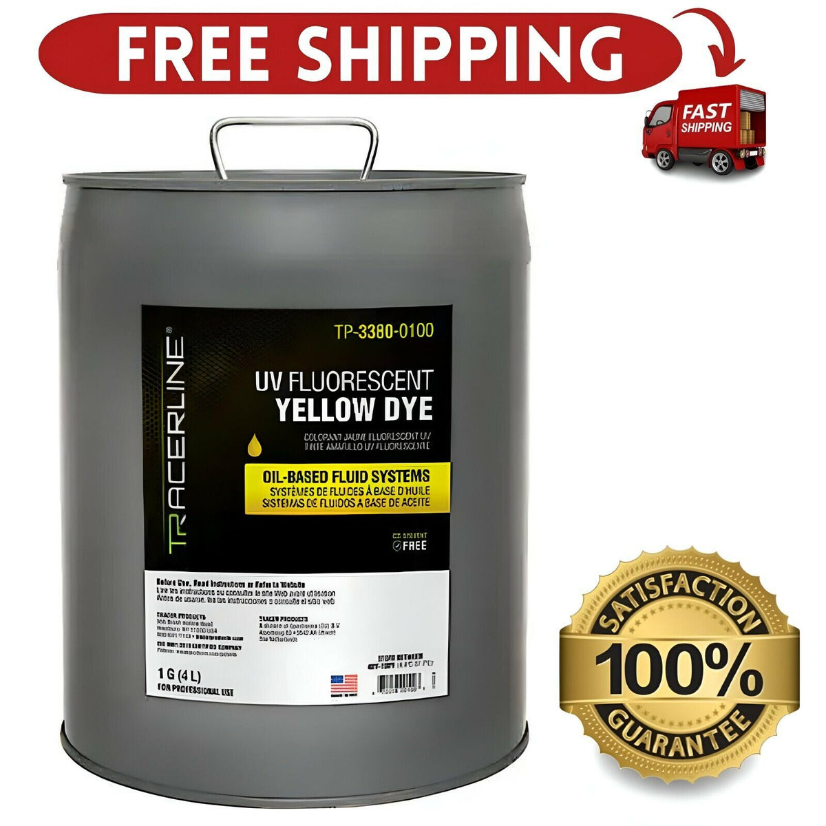 Tracer Products TP-3380-010 UV Fluorescent Yellow Dye 1 Gallon