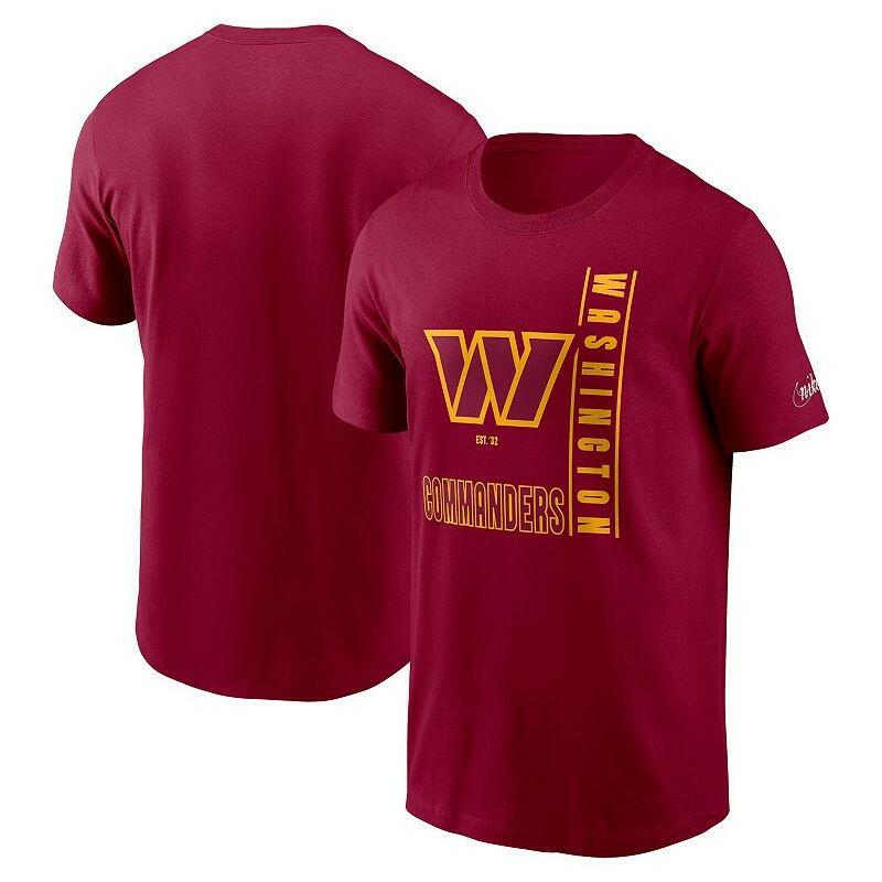 Nike Men's Burgundy Washington Commanders T-Shirt, Size Medium, Cotton Tee