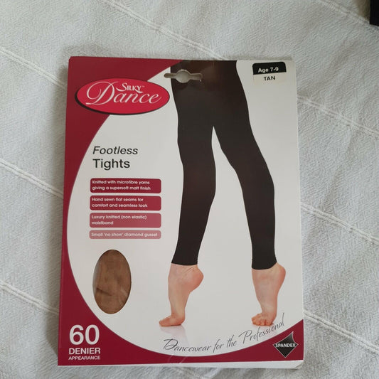 Silky Girls Footless Tan Tights Size 7-9, Age 7-9, Dancewear