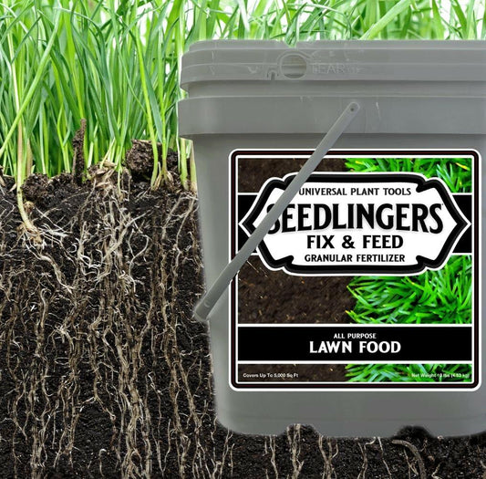 Seedlingers 10 lb Lawn Food Fertilizer - Fix & Feed for Healthy Grass