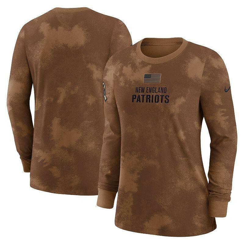 Nike Women's Brown England Patriots 2023 Salute to Service T-Shirt S
