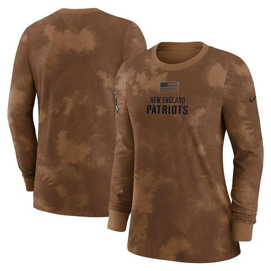 Nike Women's Brown England Patriots 2023 Salute to Service T-Shirt S