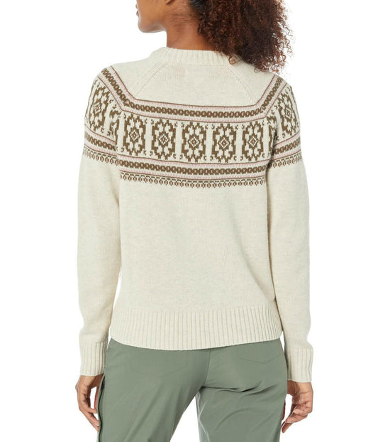Toad&Co Cazadero Crew Sweater Oatmeal XS Nylon Womens Casual Knit Top