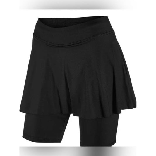 Sofibella Jan Women's Bermuda Tennis Skort Biker Shorts Black Size L