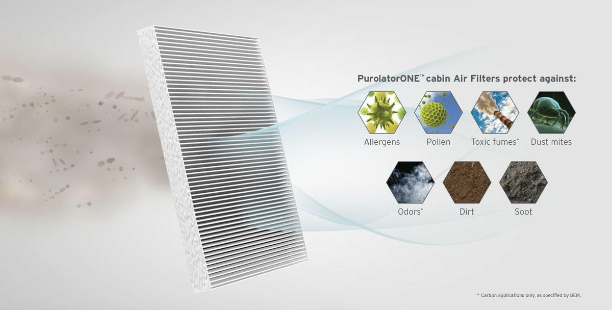 Purolator C45527C BreatheEASY Activated Charcoal Cabin Air Filter - Clean Air