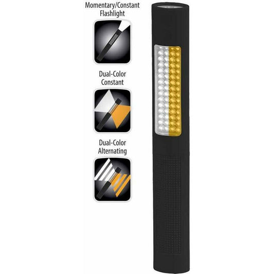 Nightstick NSP-1176 Dual LED Safety Flashing Light 150 Lumens White/Amber
