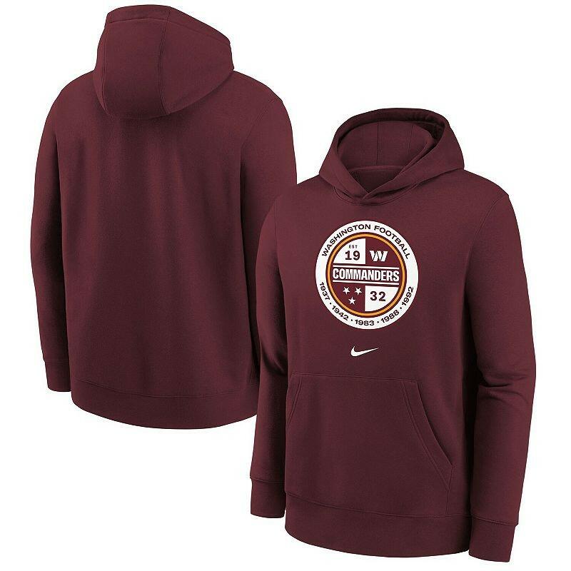 Nike Youth Burgundy Washington Commanders Pullover Hoodie - NFL Apparel