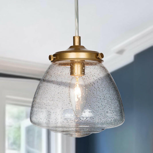 Antique Gold Pendant Light Fixture, Modern Hanging Chandelier by GEPOW