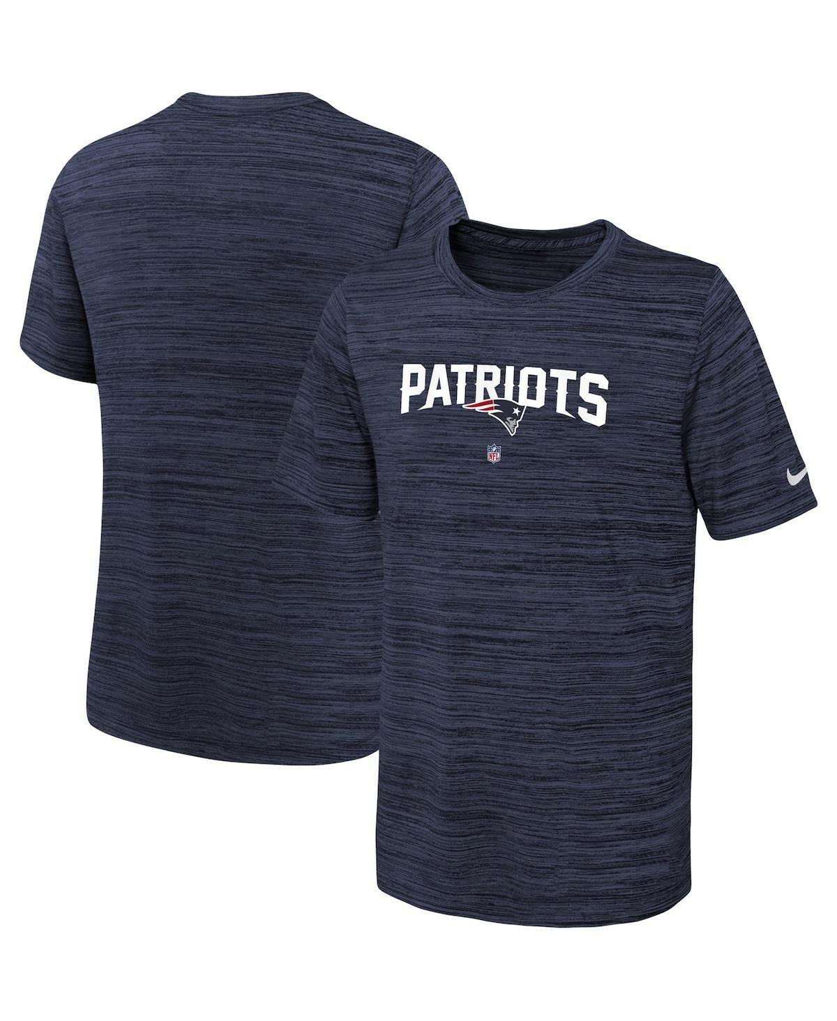 Nike Big Boys England Patriots Navy Performance T-shirt Dri-Fit NFL