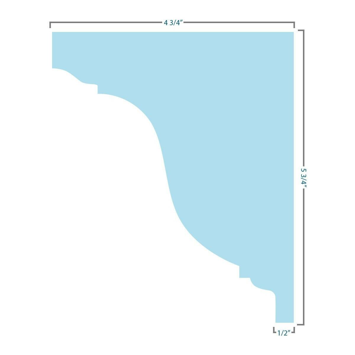 Endurathane Stanford Crosshead Moulding 34"x42.5" Primed Decor