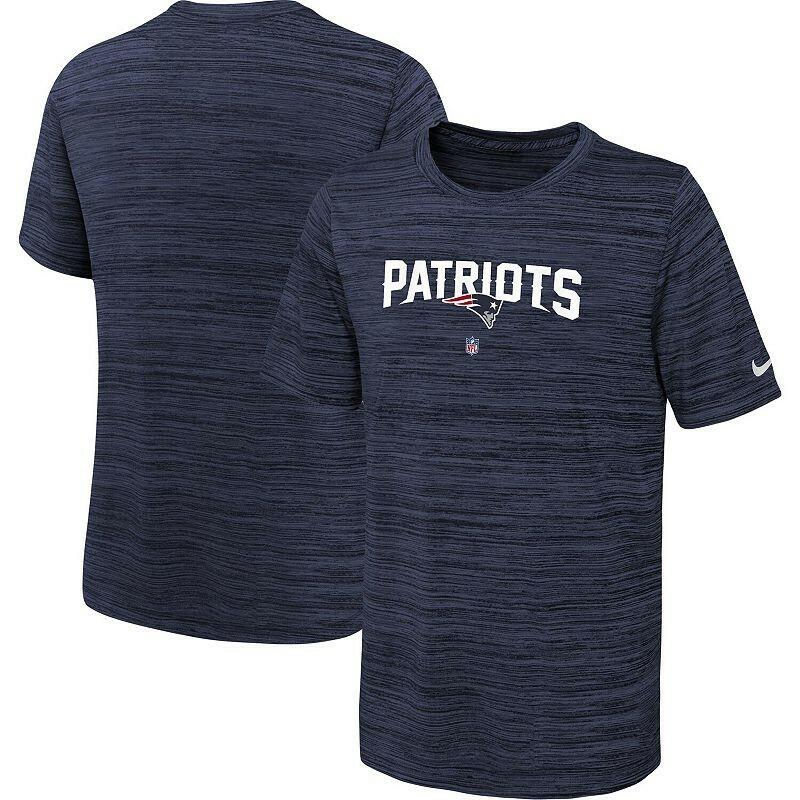 Nike Big Boys England Patriots Navy Performance T-shirt Dri-Fit NFL