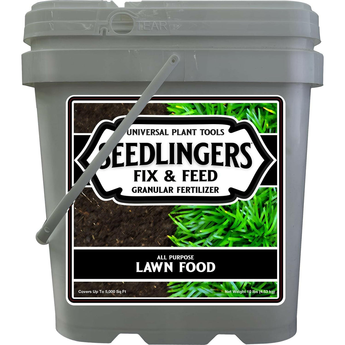 Seedlingers 10 lb Lawn Food Fertilizer - Fix & Feed for Healthy Grass