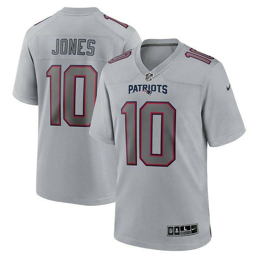 Nike Men's Mac Jones Gray Patriots Atmosphere Fashion Game Jersey - !