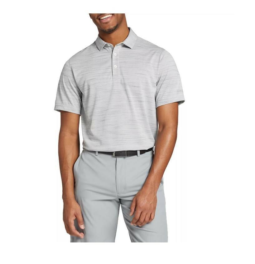 Walter Hagen Men's Golf Polo Shirt Performance Grey Conversational Print