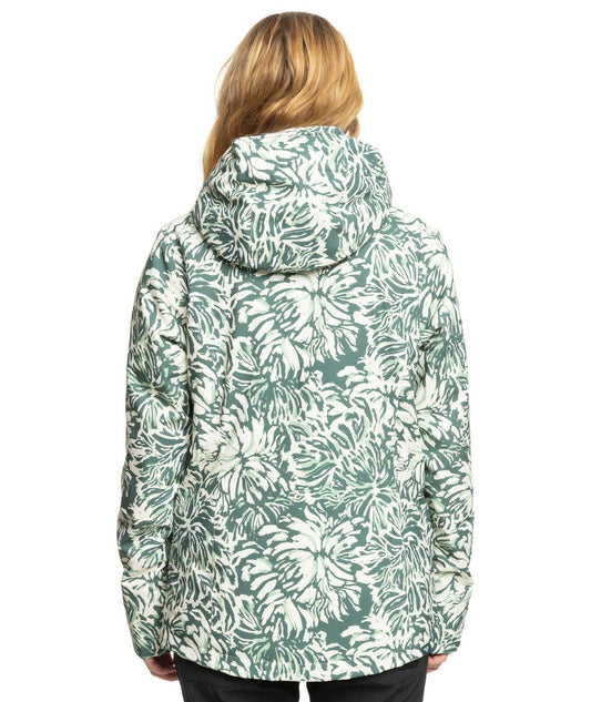 Roxy Jetty Jacket DryFlight Waterproof Snow Coat Women XS Dark Forest Wild