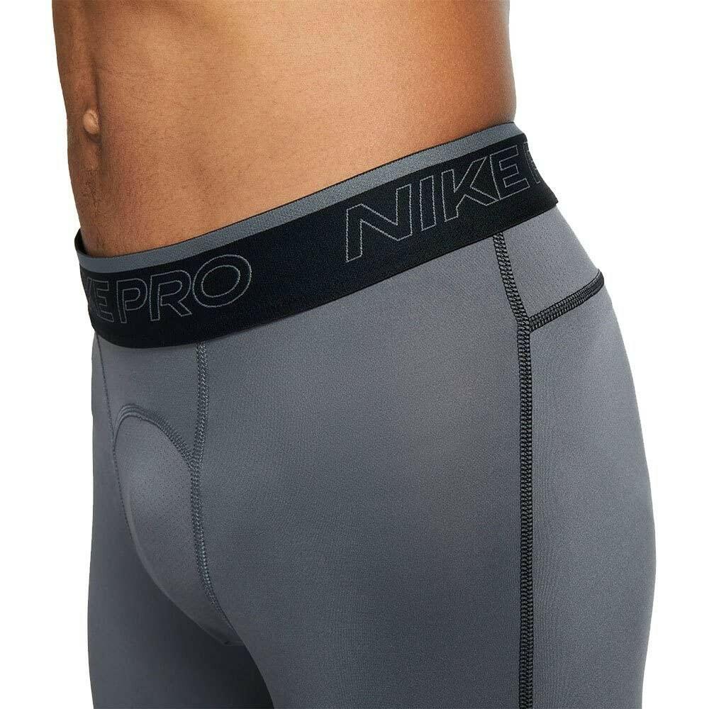 Nike Pro Dri-FIT Men's 3/4 Compression Tights Gray Black Size M