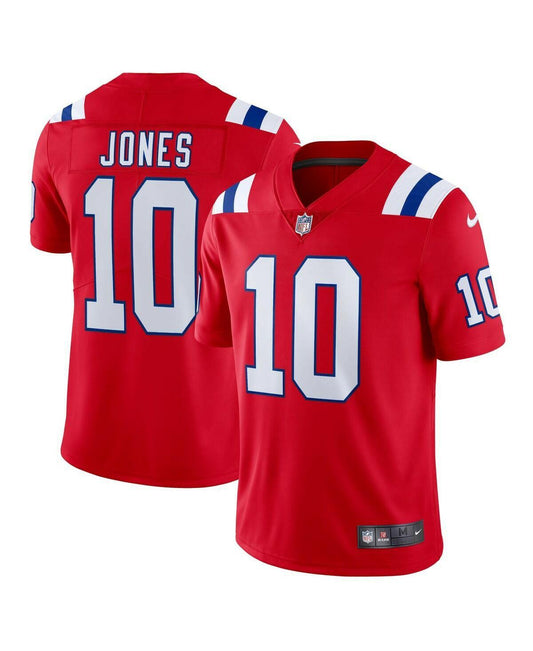 Nike Men's Mac Jones Patriots Red Vapor Limited Jersey, Authentic