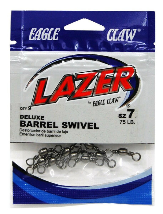 Eagle Claw Deluxe Black Barrel Swivel 12 Metal Fishing Equipment