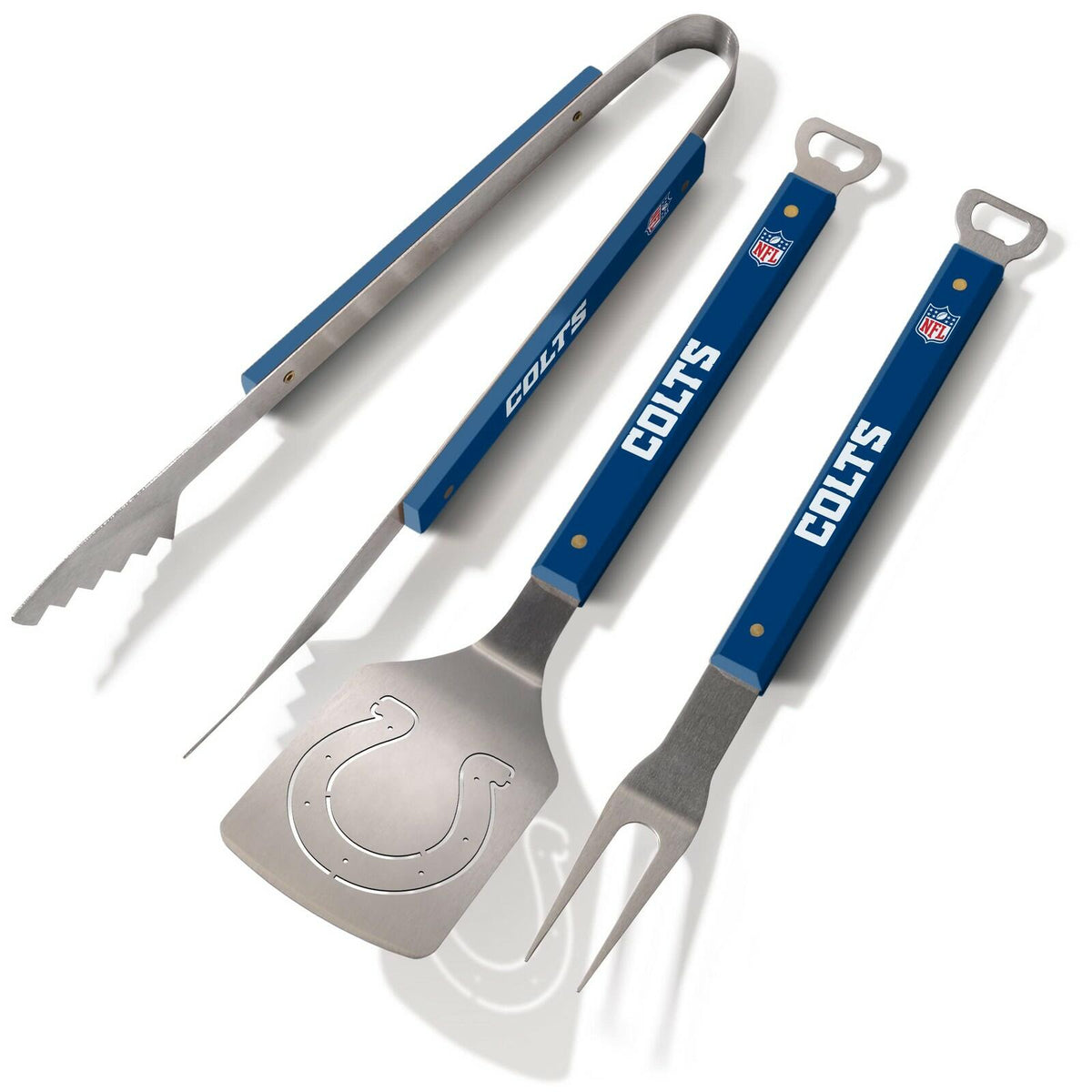 YouTheFan NFL Indianapolis Colts BBQ Tool Set Stainless Steel 3-Piece Grill Kit