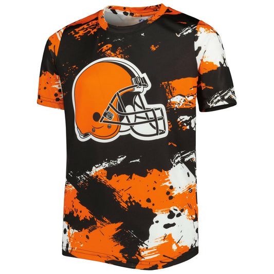 Outerstuff Youth Brown/Orange Cleveland Browns Cross Pattern T-Shirt XL