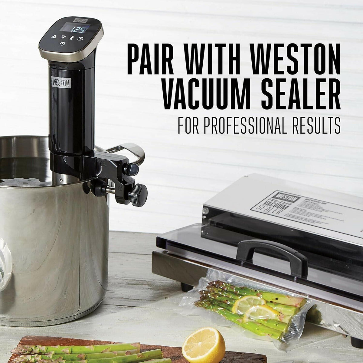 Weston Sous Vide Immersion Circulator 800W Digital Display Cooking Tool Black