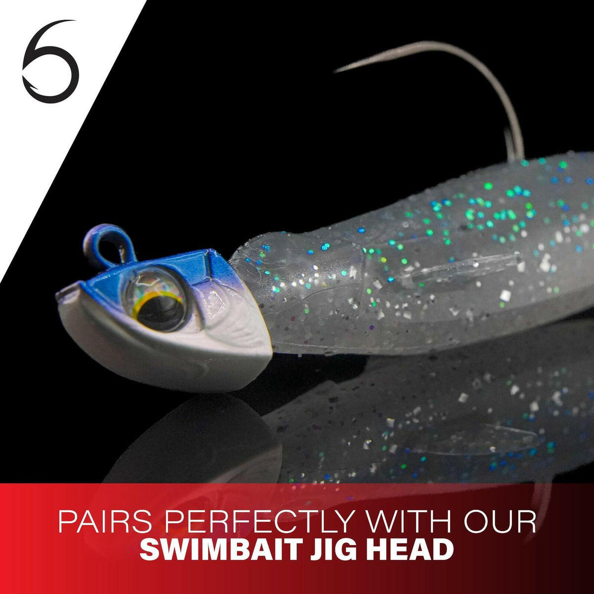 6th Sense Whale Swimbait Pro Blue Bulk Soft Lure for Bass Fishing