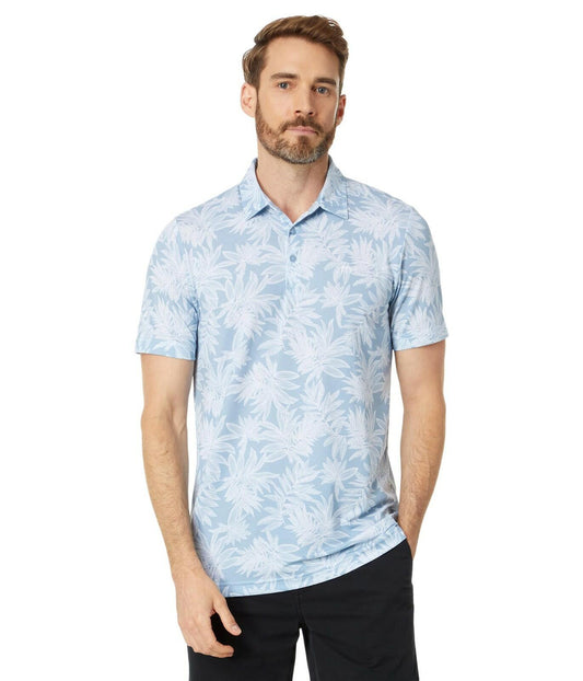 TravisMathew Tropical Floral Polo Shirt Men's XX-Large Ash Blue