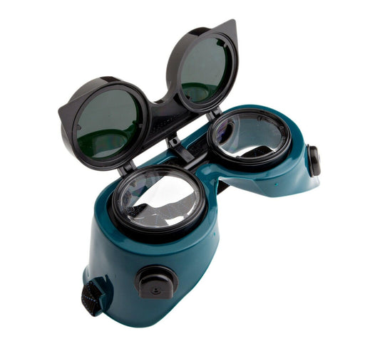 Forney 55315 Oxygen-Acetylene Goggles Lift Front Shade 5 Green Black 50MM Lens