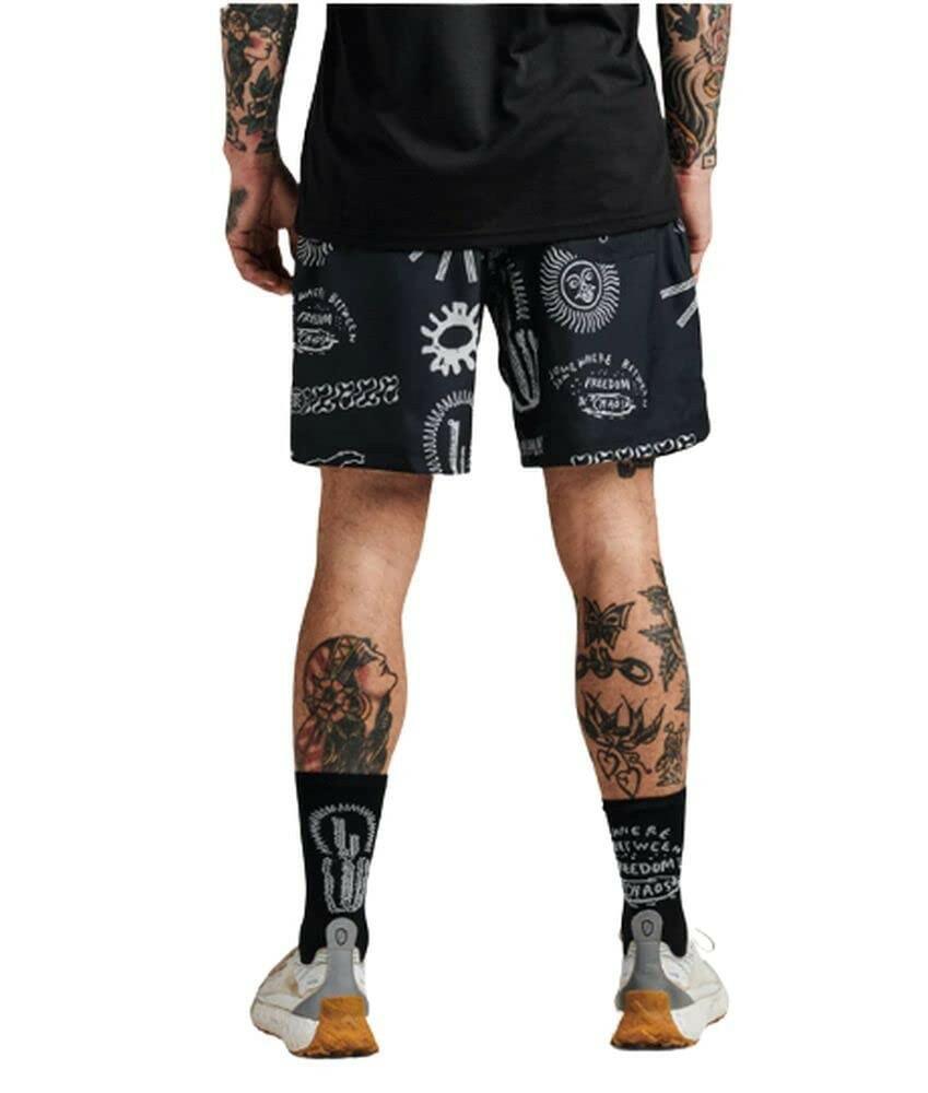 Roark Serrano 2.0 Men's 8" Shorts Medium Black Print Run Amok Stretch