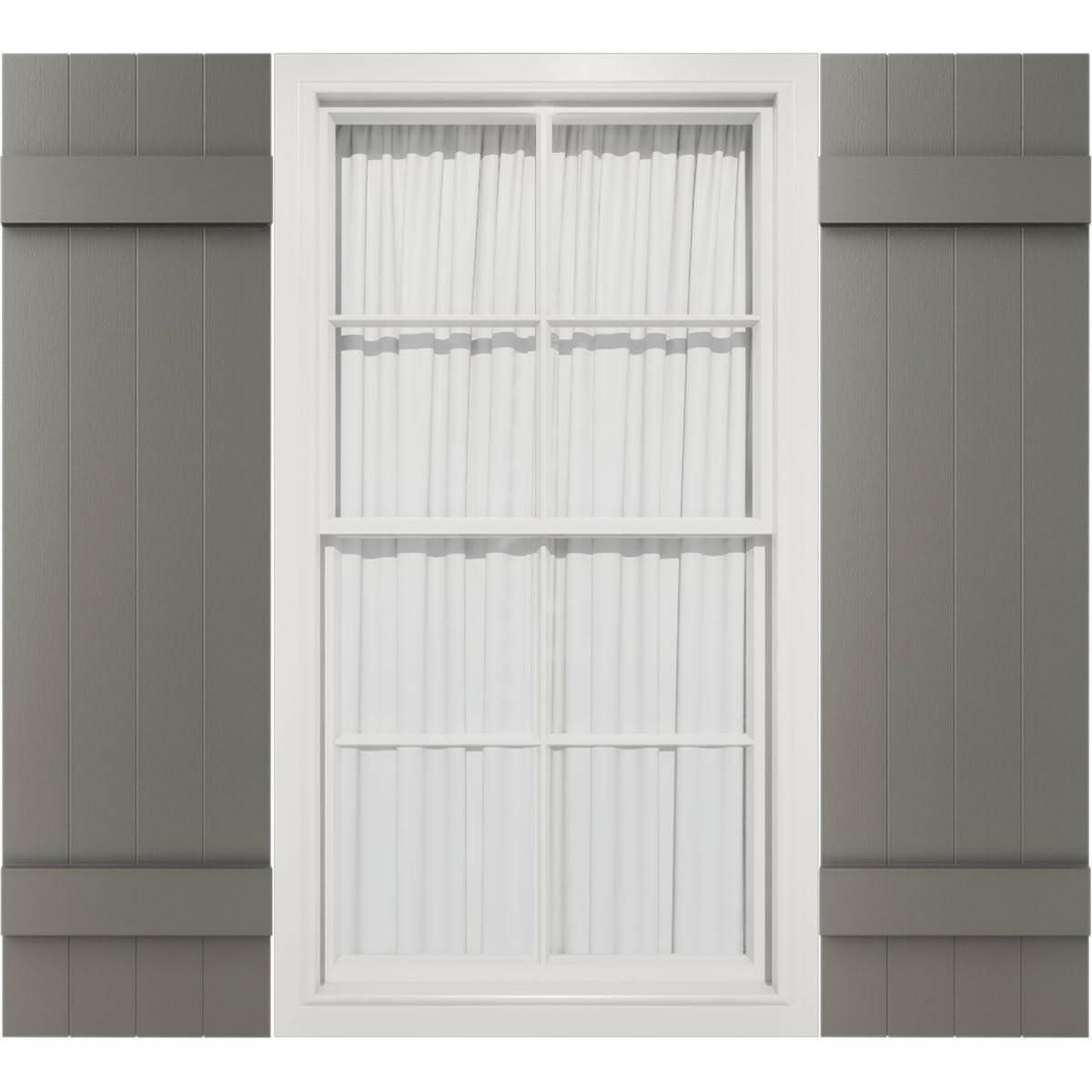 Mid America 14x24 Vinyl Shutter Tuxedo Grey J41424018 Stylish