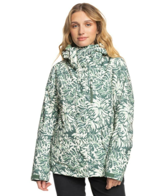 Roxy Jetty Jacket DryFlight Waterproof Snow Coat Women XS Dark Forest Wild