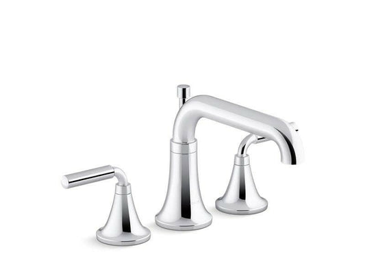 Kohler T26440-4-CP Tone™ Deck-Mount Bath Faucet Trim with Diverter, Polished