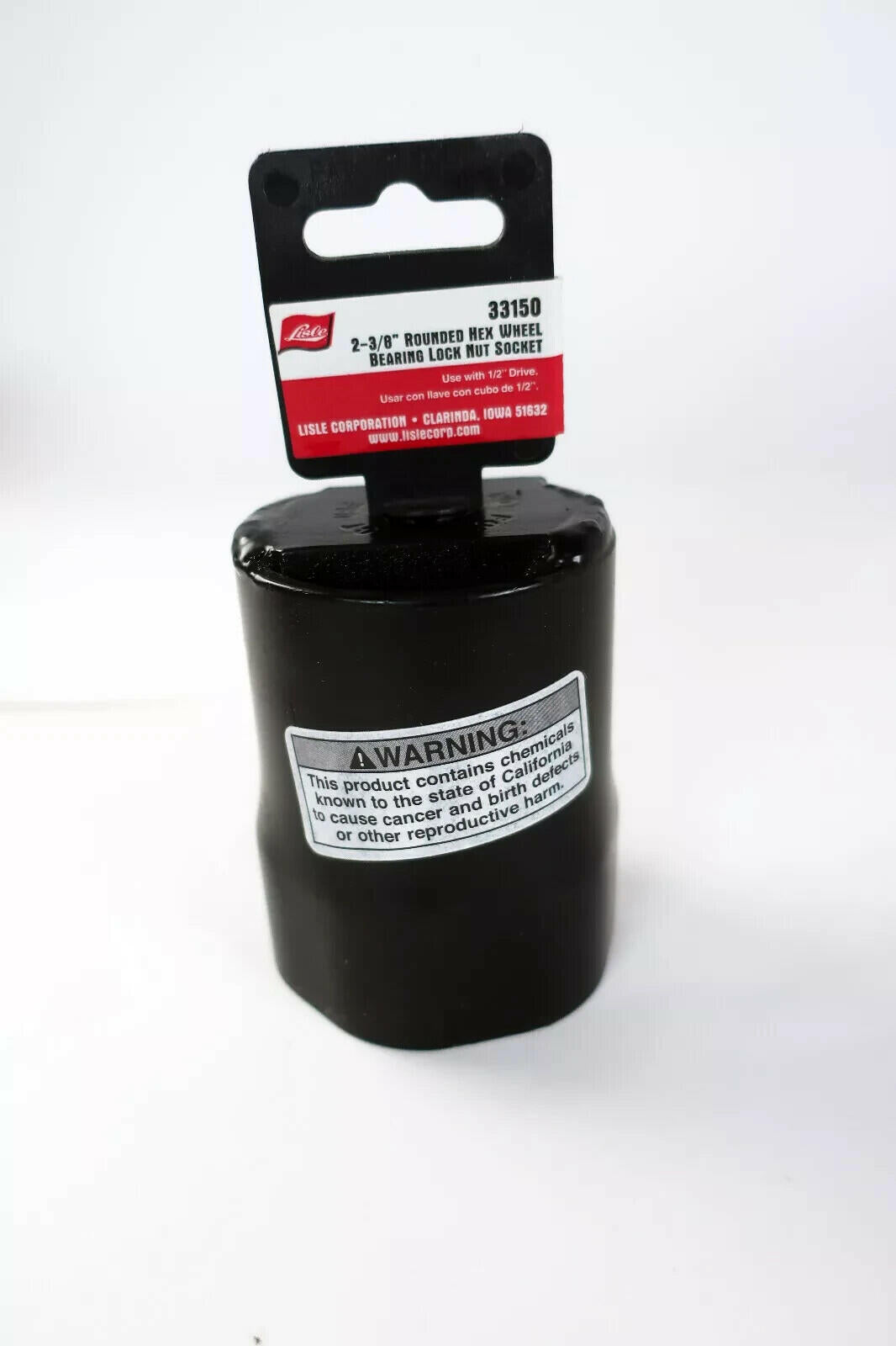Lisle 33150 Automotive 2-3/8 Inch Rounded Hex Wheel Bearing Lock Nut Socket