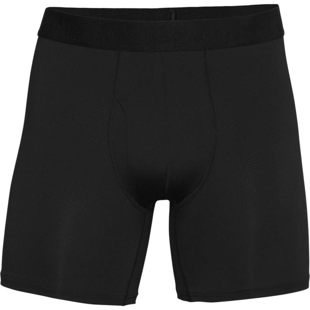 Under Armour Men's Tech Mesh 6-Inch Boxerjock 2-Pack Black Small Breathable