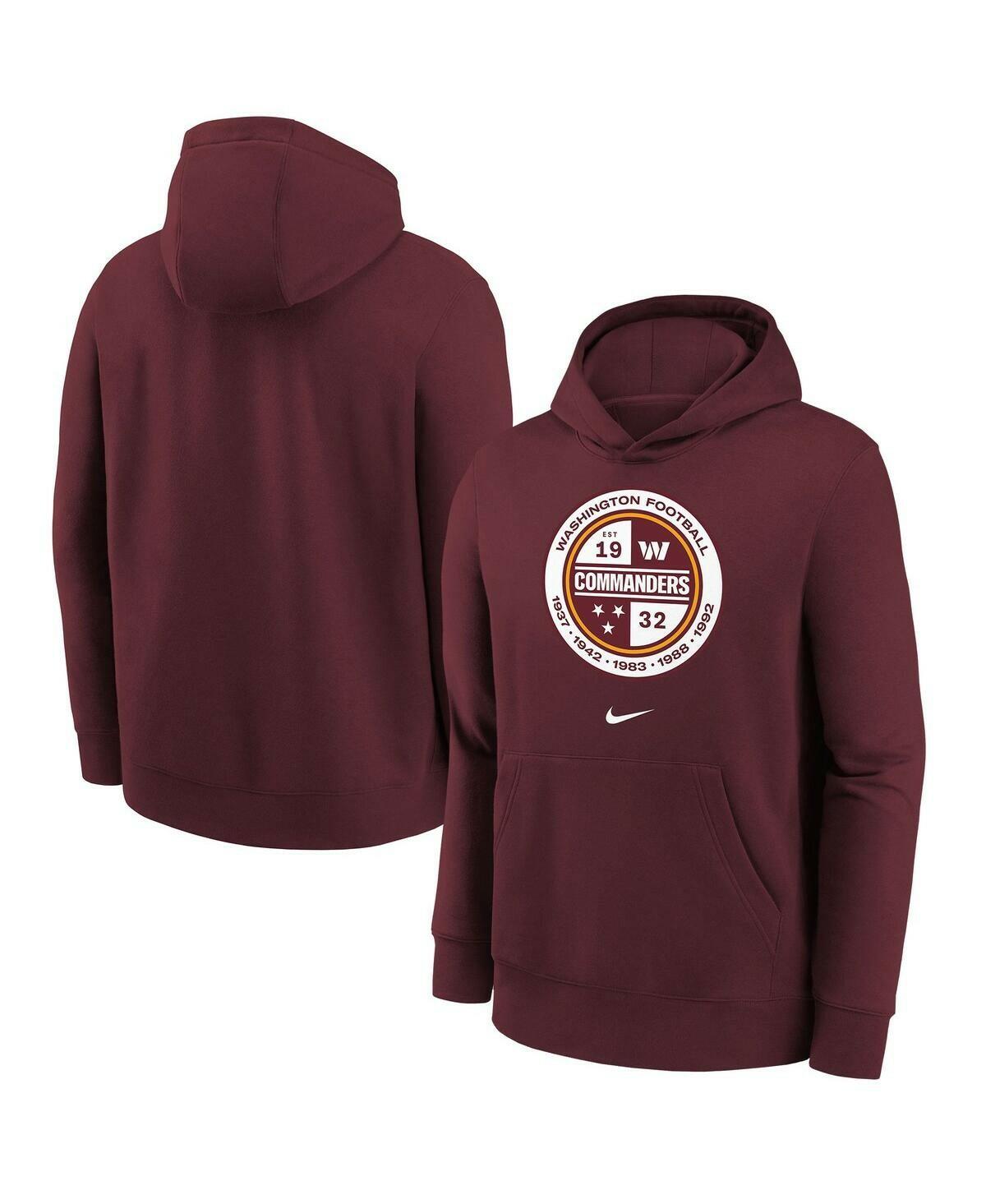 Nike Youth Burgundy Washington Commanders Pullover Hoodie - NFL Apparel