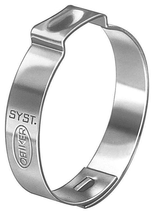 Auveco 18447 Crimp Hose Clamp 1" Zinc Finish, Low-Pressure, Pack of 25