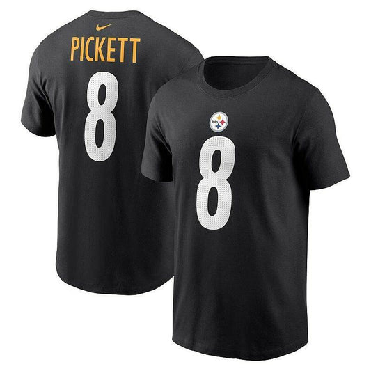 Nike Men's Kenny Pickett Black Pittsburgh Steelers T-Shirt Size L NFL Gear