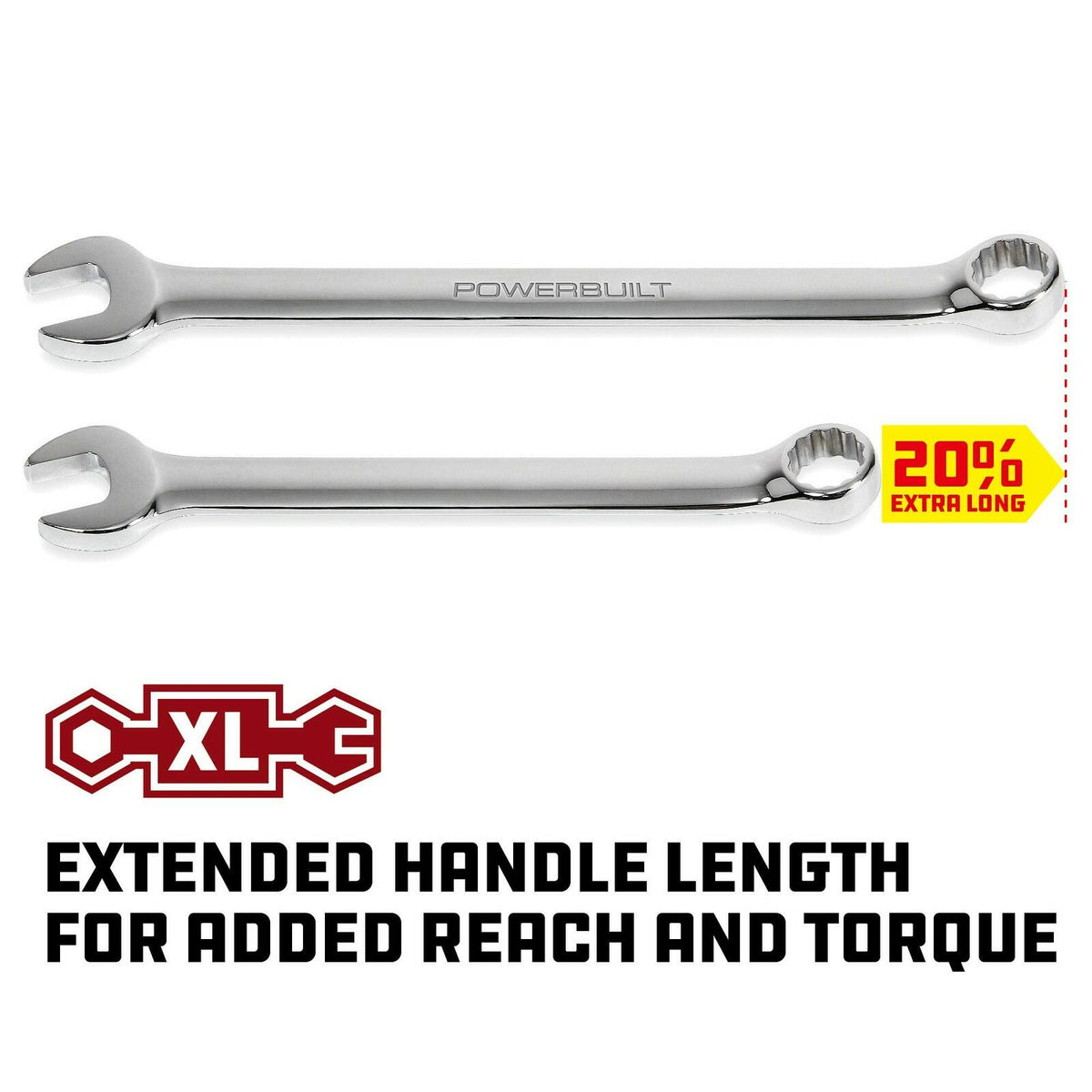 Powerbuilt Alltrade 640490 20mm Long Pattern Combination Wrench Metric