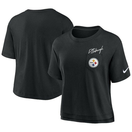 Nike Pittsburgh Steelers Women's Performance Pocket T-Shirt Black Size L