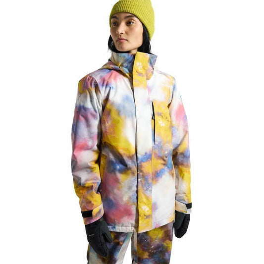 Burton Jet Ridge 2L Women's Snowboard Jacket Medium Stout White Voyager
