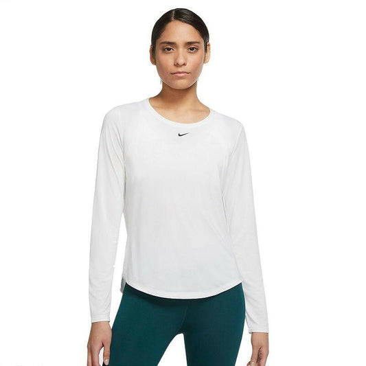 Nike Women's Dri-FIT One Top XXL White Long Sleeve Activewear Top