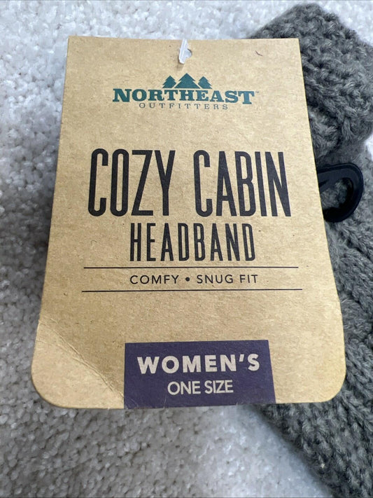 Northwest Womens Knit Headband Cozy Cabin One Size Taupe Multicolor