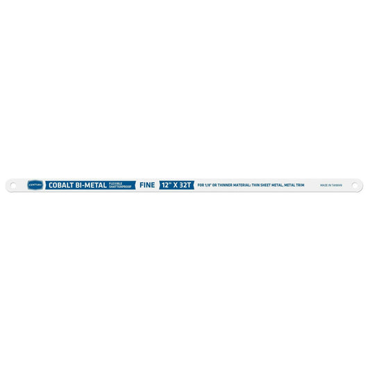 Century 04432 Cobalt Bi-Metal Hacksaw Blade 12" 32 TPI Fine Tooth Metal Cutting