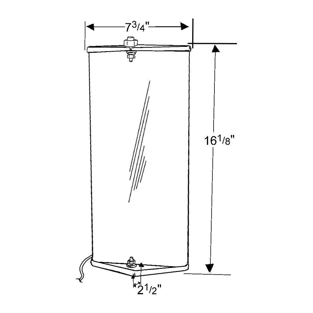 Grote 16304 Navistar Driver Side Heated Aluminum West Coast Mirror Replacement