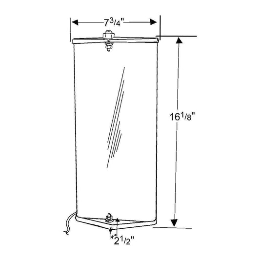 Grote 16304 Navistar Driver Side Heated Aluminum West Coast Mirror Replacement