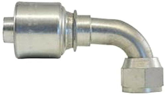 Gates MegaCrimp 12G-16FJX90S JIC 37 Flare Swivel Coupling, Zinc Plated
