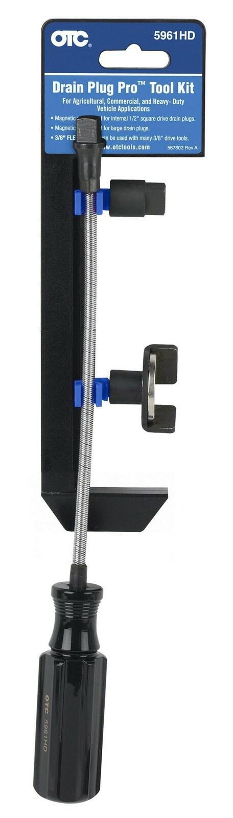 OTC 5961HD Heavy-Duty Drain Plug Pro Tool Kit 3/8" Drive Magnetic