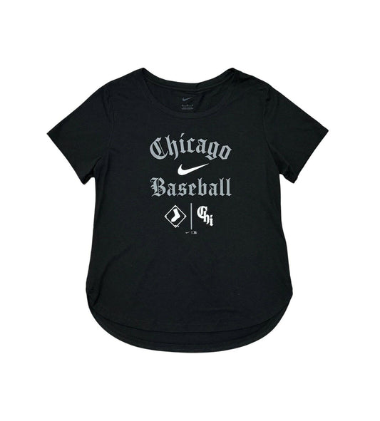 Nike Women's Chicago White Sox City Connect Tri-Blend T-Shirt, Medium, Black